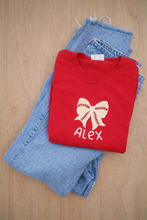 Load image into Gallery viewer, Baseball appliqué crewneck t-shirt
