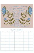 Load image into Gallery viewer, Hand drawn 2026 Calendar