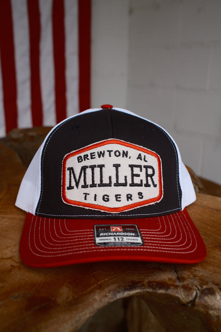 Miller Embroidered patch hat red and black