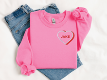 Load image into Gallery viewer, Custom Heart Valentine Crewneck
