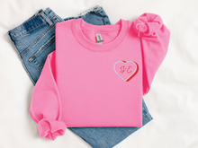 Load image into Gallery viewer, Custom Heart Valentine Crewneck